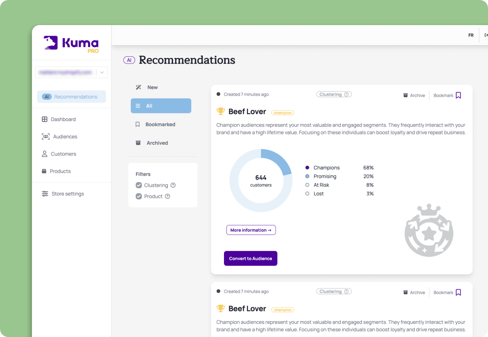 Une recommandation d’audience prédictive faite par Kuma